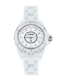 Chanel J12 Diamonds Quartz Mother of Pearl White Dial White Steel Strap Watch for Women - J12 H2570 Buy Now By Chanel