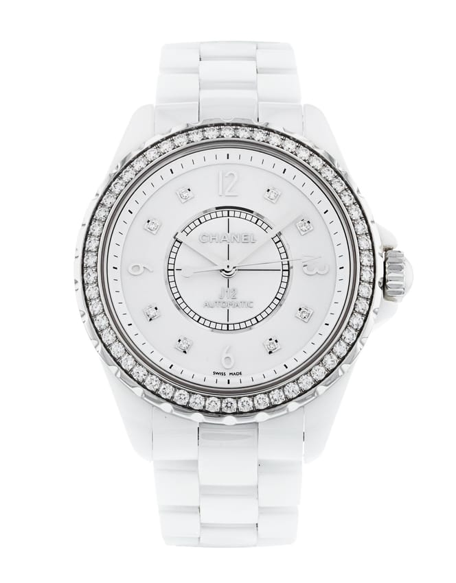 Chanel J12 Quartz Diamonds White Dial White Steel Strap Watch for Women - J12 H3110 Buy Now By Chanel