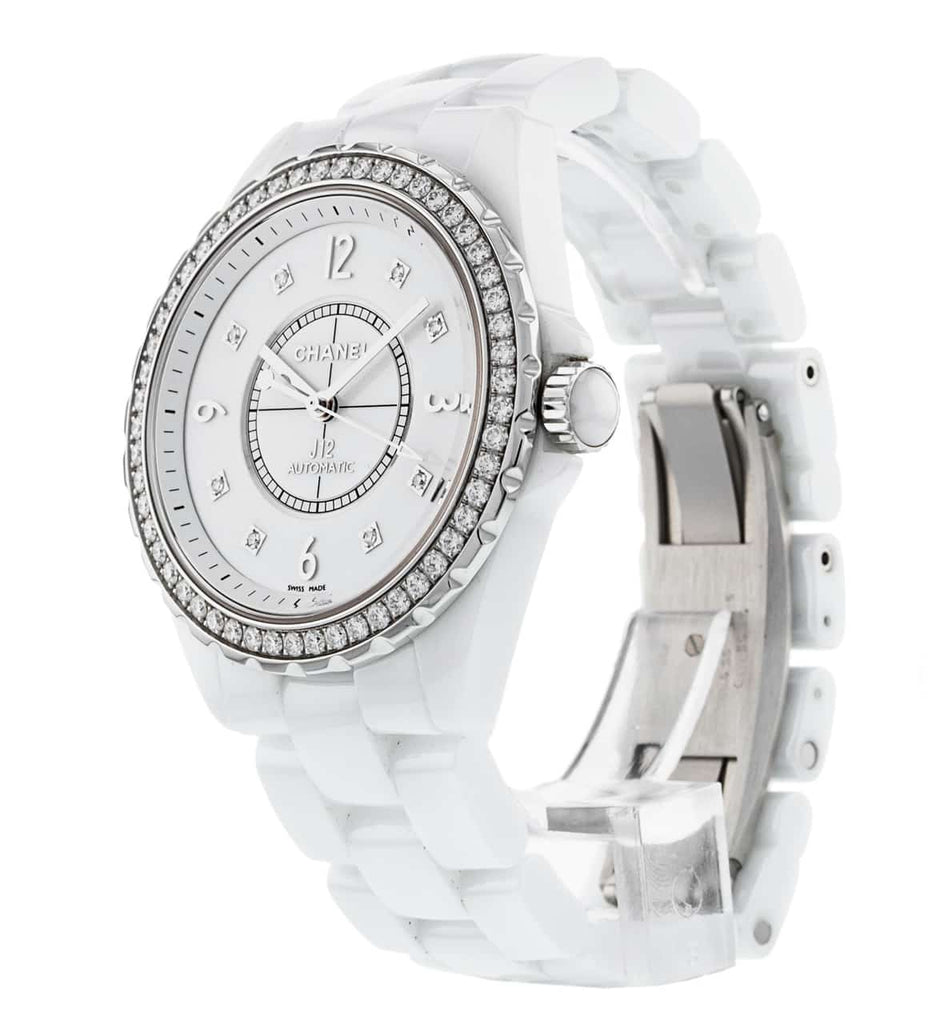 Chanel J12 Quartz Diamonds White Dial White Steel Strap Watch for Women - J12 H3110 Buy Now By Chanel
