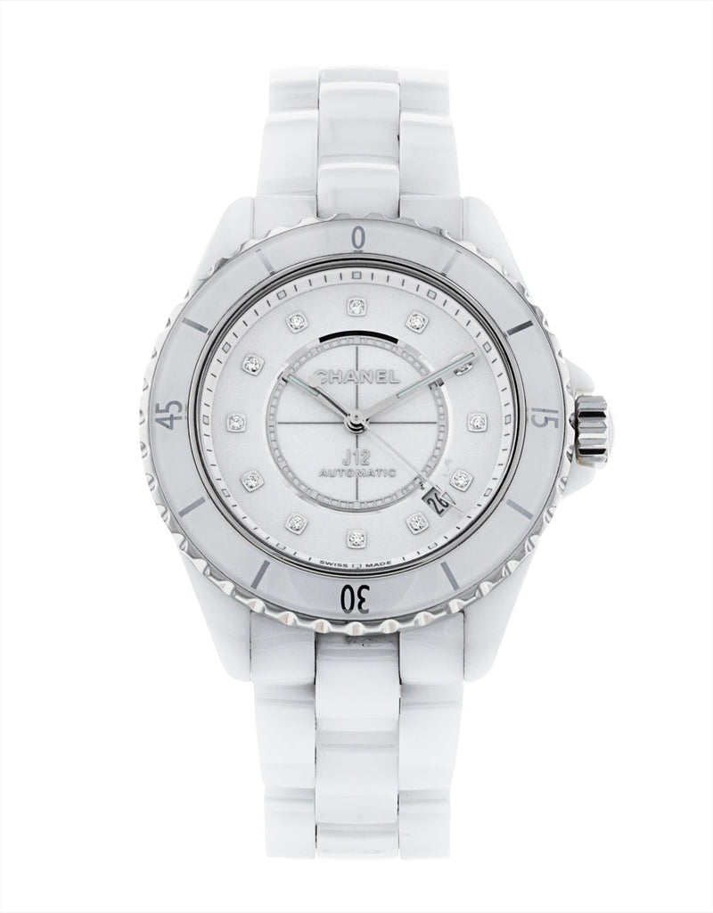 Chanel J12 Quartz Diamonds White Dial White Steel Strap Watch for Women - J12 H5703 Buy Now By Chanel