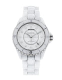 Chanel J12 Quartz Diamonds White Dial White Steel Strap Watch for Women - J12 H5703 Buy Now By Chanel