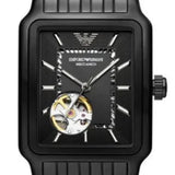 Emporio Armani Meccanico Black Dial Black Steel Strap Watch For Men - AR60058 Buy Now By Emporio Armani