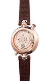 Emporio Armani Meccanico Skeleton Mother of Pearl Dial Brown Leather Strap Watch For Women - AR1993 Buy Now By Emporio Armani