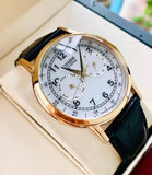 Citizen Watch Eco Drive Day & Date White Dial Black Leather Strap Watch For Men - AO9003-16A Buy Now By Citizen