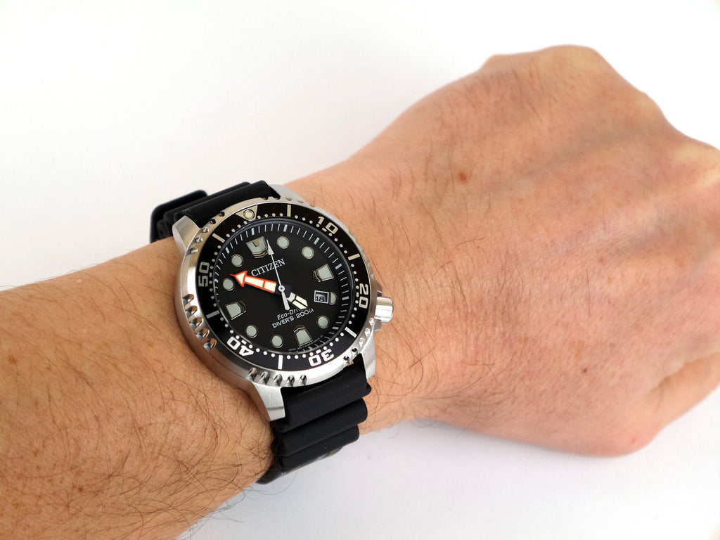 Citizen Eco Drive Pro Master Diver Black Dial Black Steel Strap Watch For Men - BN0150-28E Buy Now By Citizen