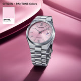 Citizen x Pantone Automatic Dreamy Pink Dial Silver Steel Strap Watch For Men - NJ0158-89X Buy Now By Citizen