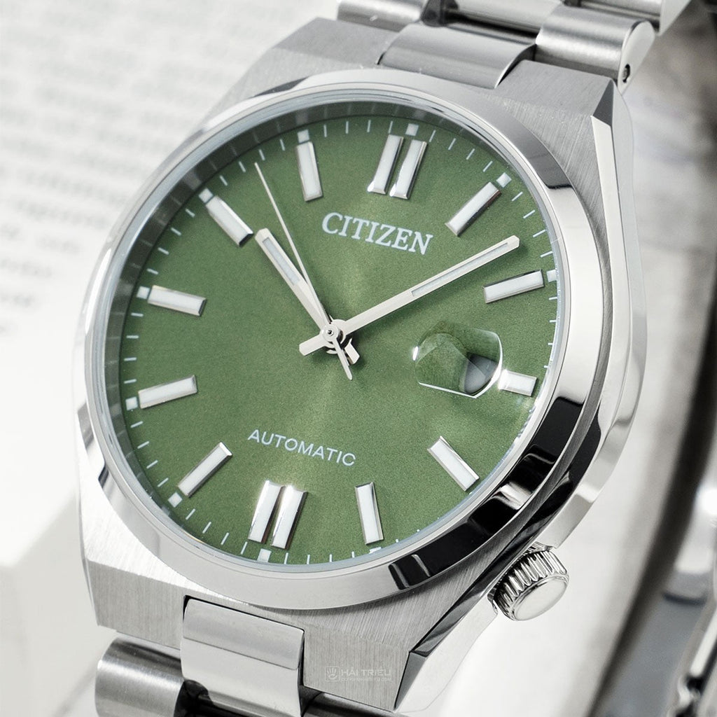 Citizen x Pantone Automatic Peaceful Green Dial Silver Steel Strap Watch For Men - NJ0158-89Z Buy Now By Citizen