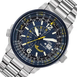 Citizen Promaster Nighthawk Eco Drive Navy Blue Dial Silver Steel Strap Watch For Men - BJ7006-56L Buy Now By Citizen