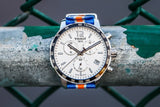 Tissot Quickster Chronograph NBA New York Kicks White Dial Multicolored Nato Strap Watch For Men - T095.417.17.037.06 Buy Now By Tissot