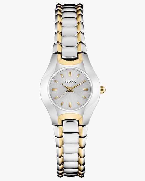 Bulova Classic White Dial Two Tone Steel Strap Watch for Women - 98T84 Buy Now By Bulova