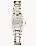 Bulova Classic White Dial Two Tone Steel Strap Watch for Women - 98T84 Buy Now By Bulova