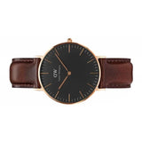 Daniel Wellington Classic Bristol Black Dial Brown Leather Strap Watch for Men - DW00100137 Buy Now By Daniel Wellington