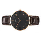 Daniel Wellington Classic York Black Dial Brown Leather Strap Watch For Men - DW00100128 Buy Now By Daniel Wellington