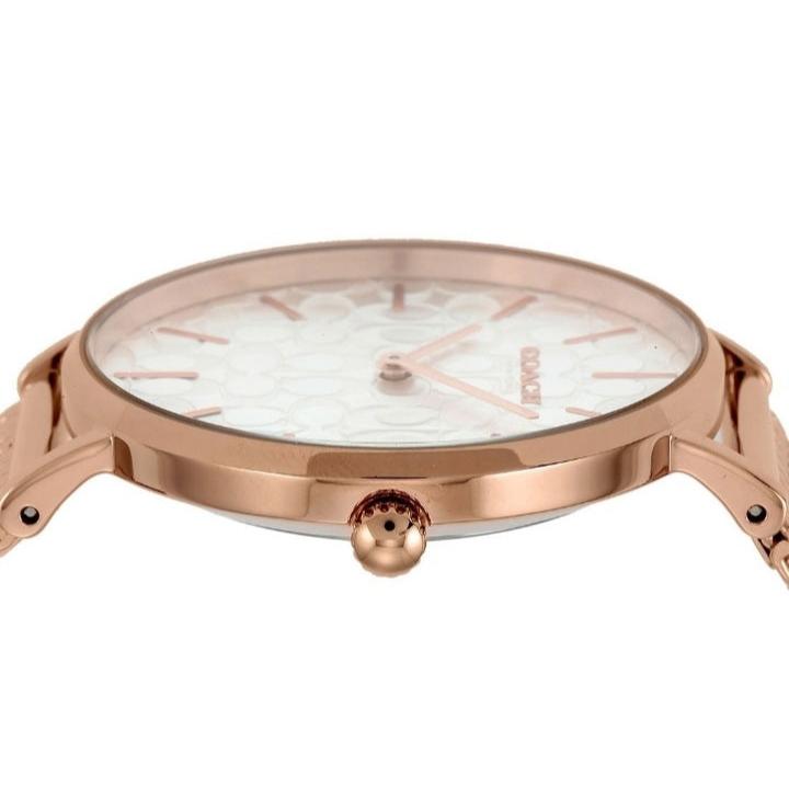 Coach Perry Silver Dial Rose Gold Mesh Bracelet Watch for Women - 14503386 Buy Now By Coach