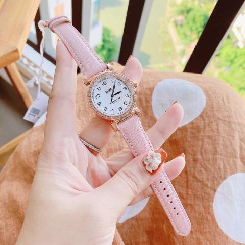 Coach Madison White Dial Pink Leather Strap Watch for Women - 14503395 Buy Now By Coach
