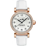 Coach Madison White Dial White Leather Strap Watch for Women - 14502401 Buy Now By Coach