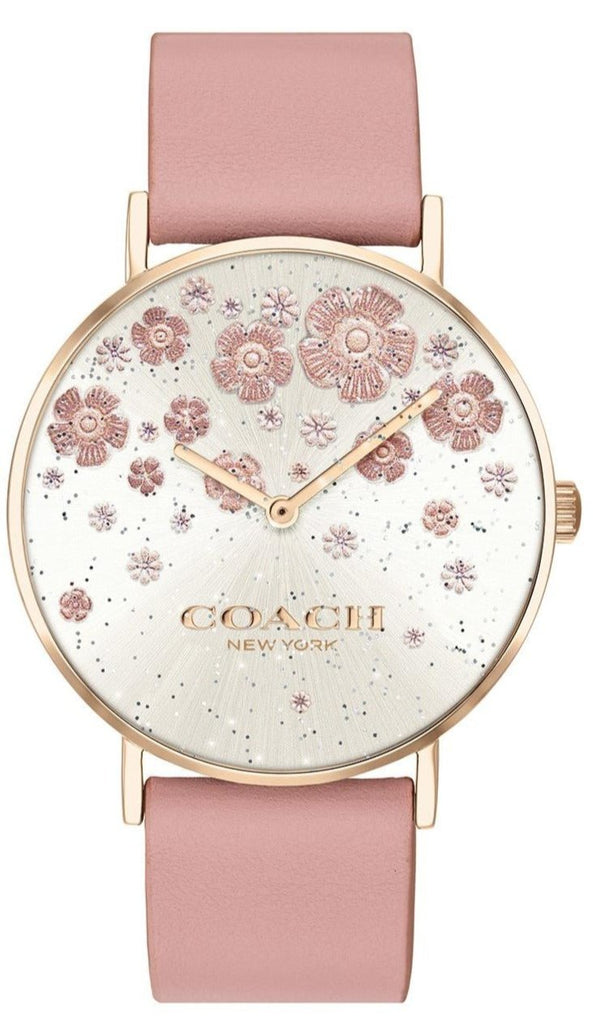 Coach Perry Silver Dial Pink Leather Strap Watch For Women - 14503325 Buy Now By Coach