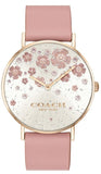 Coach Perry Silver Dial Pink Leather Strap Watch For Women - 14503325 Buy Now By Coach