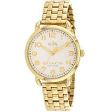 Coach Delancey Classic White Dial Gold Steel Strap Watch for Women - 14502261 Buy Now By Coach