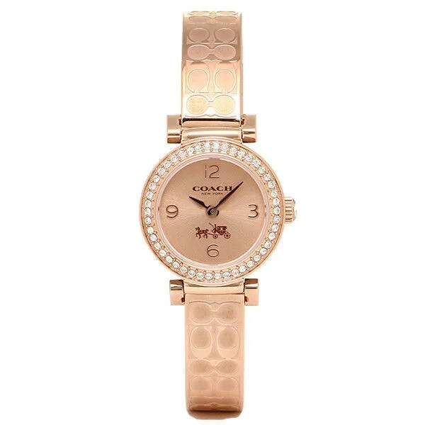 Coach Madison Crystals Rose Gold Dial Rose Gold Steel Strap Watch For Women - 14502203 Buy Now By Coach