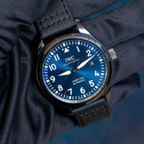 IWC Pilot’s Watch Mark XVIII Edition “Laureus Sport for Good Foundation" Blue Dial Black Nylon Strap Watch for Men - IW324703 Buy Now By IWC