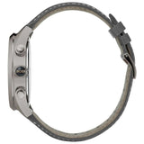 Hugo Boss Grand Prix Silver Dial Grey Leather Strap Watch for Men - 1513603 Buy Now By Hugo Boss