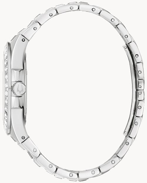 Bulova Phantom Classic Baguette Green Dial Silver Steel Strap Watch for Men - 96A253 Buy Now By Bulova