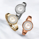 Swarovski Crystalline Bracelet White Dial Gold Steel Strap Watch for Women - 5269253 Buy Now By Swarovski
