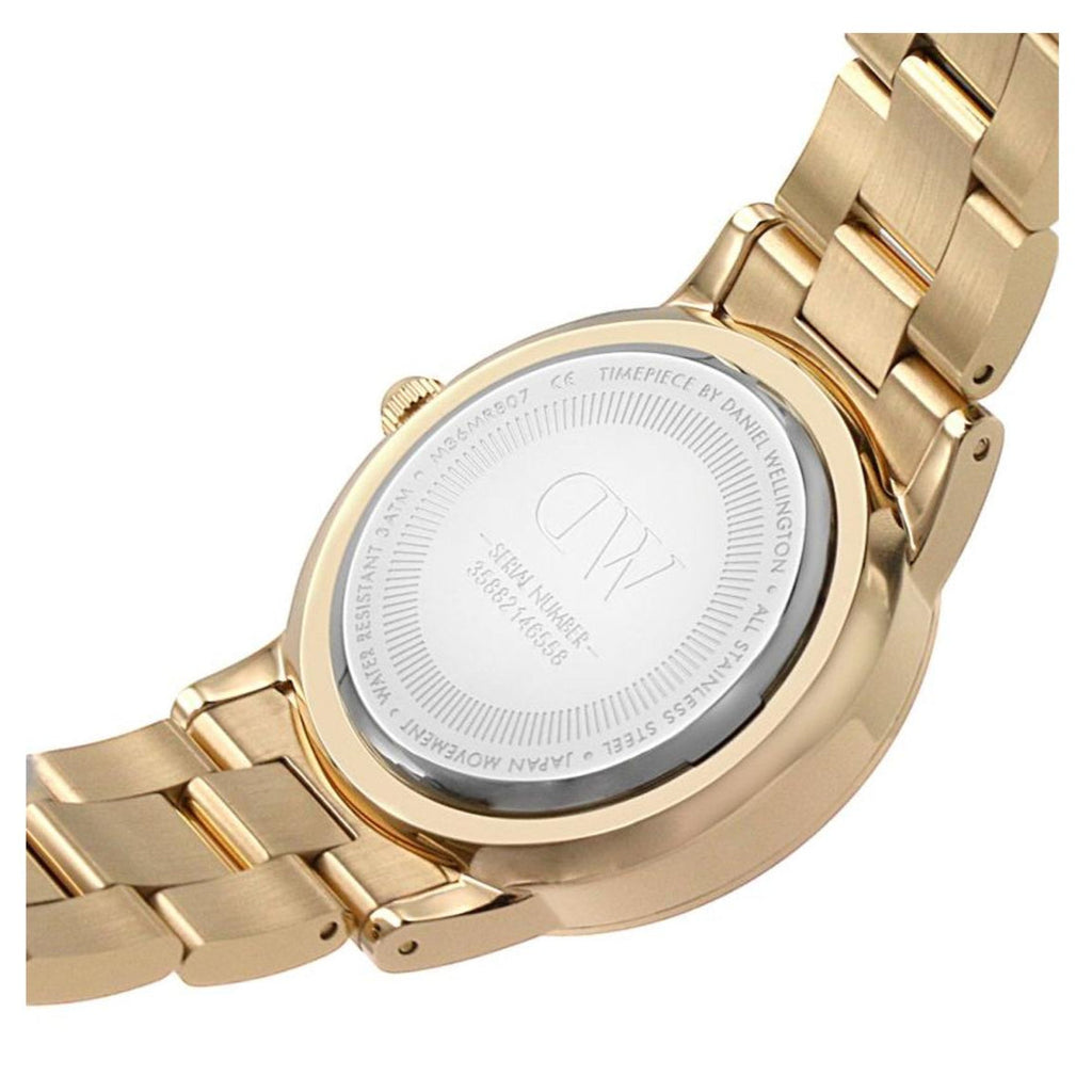 Daniel Wellington Iconic Link Black Dial Rose Gold Steel Strap Watch for Women - DW00100210 Buy Now By Daniel Wellington