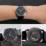 Calvin Klein Infinity Automatic Black Dial Black Leather Strap Watch for Men - K5S341C1 Buy Now By Calvin Klein