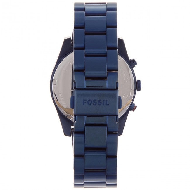 Fossil Perfect Boyfriend Multifunction Blue Dial Blue Steel Strap Watch for Women - ES4093 Buy Now By Fossil