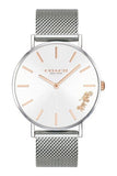 Coach Perry White Dial Silver Mesh Bracelet Watch for Women - 14503124 Buy Now By Coach