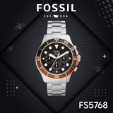 Fossil FB-03 Chronograph Black Dial Silver Steel Strap Watch for Men - FS5768 Buy Now By Fossil