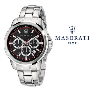 Maserati Successo Chronograph Black Dial Silver Steel Strap Watch For Men - R8873621009 Buy Now By Maserati