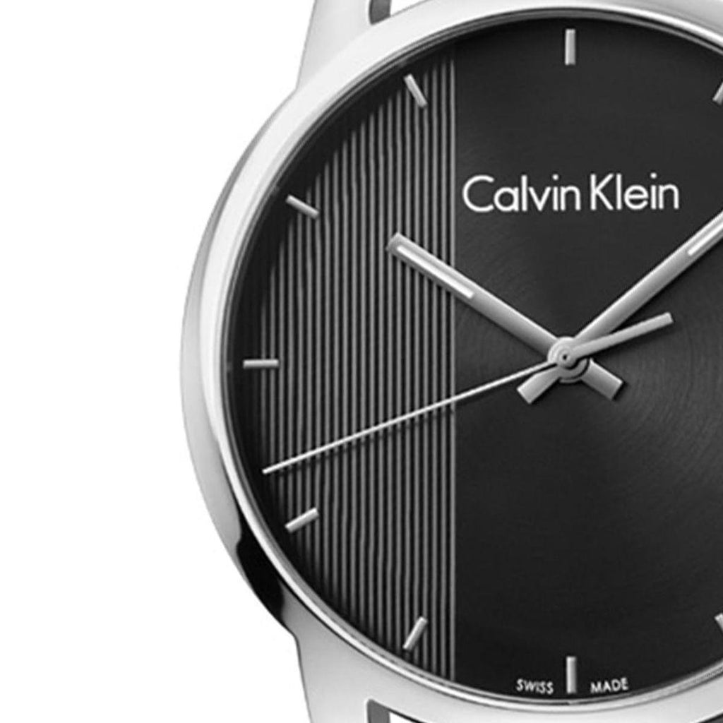 Calvin Klein City Quartz Black Dial Black Leather Strap Watch for Men - K2G2G1C1 Buy Now By Calvin Klein