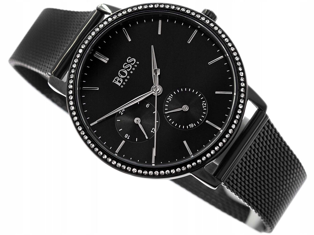 Hugo Boss Infinity Black Dial Black Mesh Bracelet Watch for Women -1502521 Buy Now By Hugo Boss