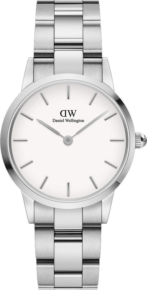 Daniel Wellington Iconic Link White Dial Silver Steel Strap Watch For Women - DW00100207 Buy Now By Daniel Wellington