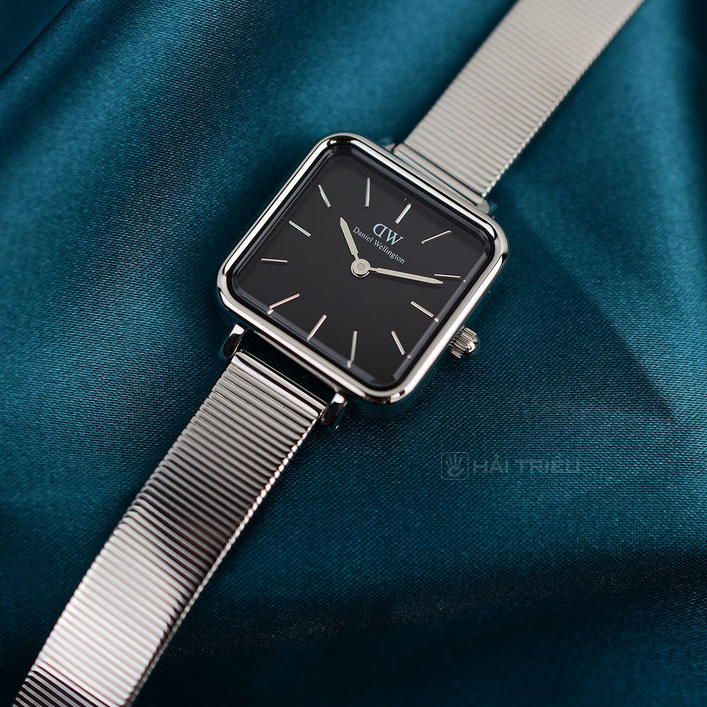 Daniel Wellington Quadro Studio Black Dial Silver Mesh Strap Watch For Women - DW00100522 Buy Now By Daniel Wellington