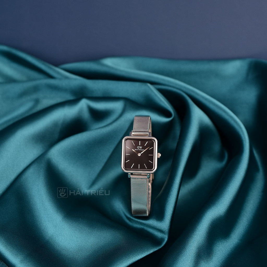 Daniel Wellington Quadro Studio Black Dial Silver Mesh Strap Watch For Women - DW00100522 Buy Now By Daniel Wellington