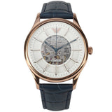 Emporio Armani Meccanico Automatic White Dial Blue Leather Strap Watch For Men - AR1947 Buy Now By Emporio Armani