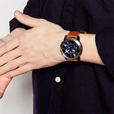 Fossil Grant Chronograph Blue Dial Brown Leather Strap Watch for Men - FS5151 Buy Now By Fossil