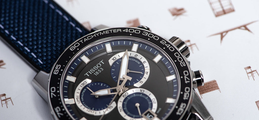 Tissot Supersport Chrono Black Dial Blue Nylon Strap Watch for Men - T125.617.17.051.03 Buy Now By Tissot