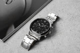Fossil Neutra Chronograph Black Dial Silver Steel Strap Watch for Men - FS5384 Buy Now By Fossil