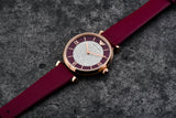 Emporio Armani Gianni T Bar Crystals Maroon Dial Maroon Leather Strap Watch for Women - AR11487 Buy Now By Emporio Armani