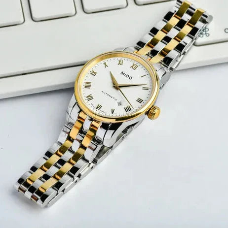 Mido Baroncelli III Automatic White Dial Two Tone Steel Strap Watch For Women - M7600.9.26.1 Buy Now By Mido