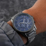 Armani Exchange Banks Chronograph Blue Dial Grey Steel Strap Watch For Men - AX1731 Buy Now By Armani Exchange
