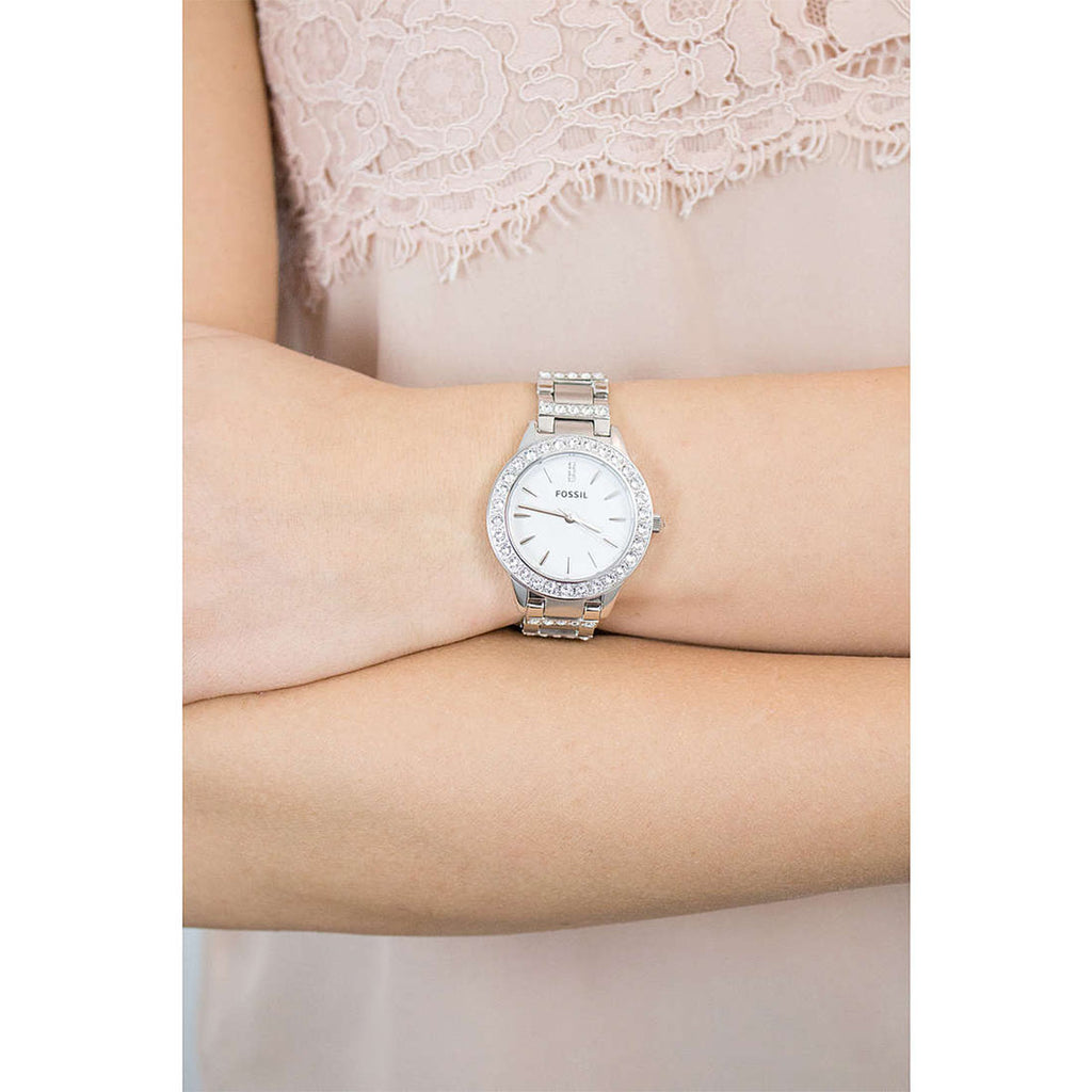 Fossil Jesse White Dial Silver Steel Strap Watch for Women - ES2362 Buy Now By Fossil