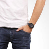 Fossil Grant Chronograph Black Dial Blue Leather Strap Watch for Men - FS5061 Buy Now By Fossil