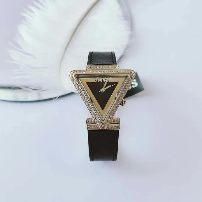 Guess Fame Quartz Black Dial Black Leather Strap Watch For Women - GW0504L5 Buy Now By Guess