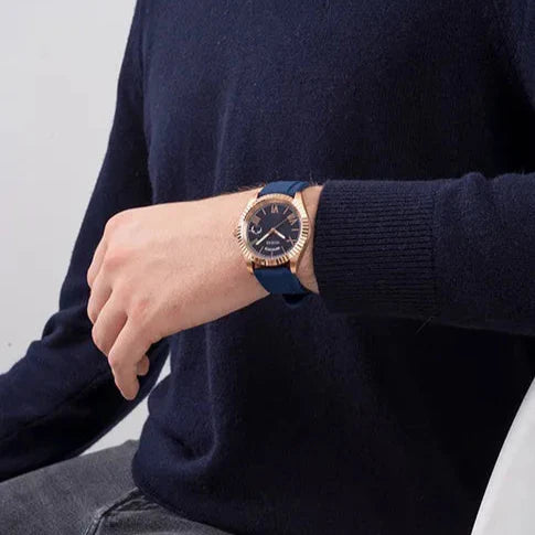 Guess Connoisseur Blue Dial Blue Silicone Strap Watch For Men - GW0335G2 Buy Now By Guess